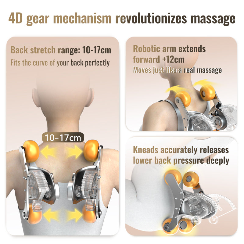 Luxury Massage Chair with 100% Copper Core Motor Steel Gear Mechanism and Reinforced Iron Frame for Long Life
