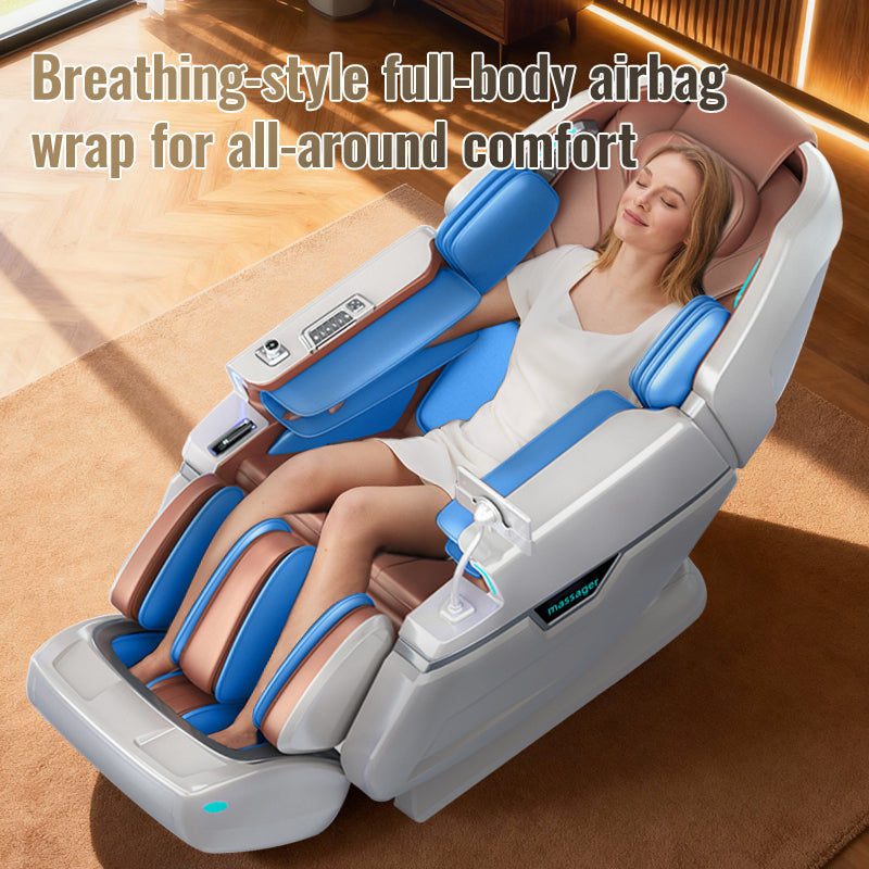 Luxury Massage Chair with 100% Copper Core Motor Steel Gear Mechanism and Reinforced Iron Frame for Long Life