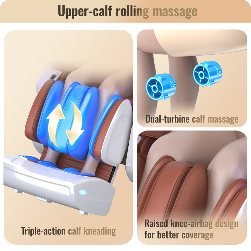 Luxury Massage Chair with 100% Copper Core Motor Steel Gear Mechanism and Reinforced Iron Frame for Long Life