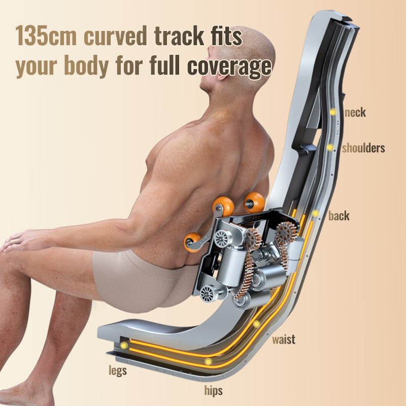 Luxury Massage Chair with 100% Copper Core Motor Steel Gear Mechanism and Reinforced Iron Frame for Long Life