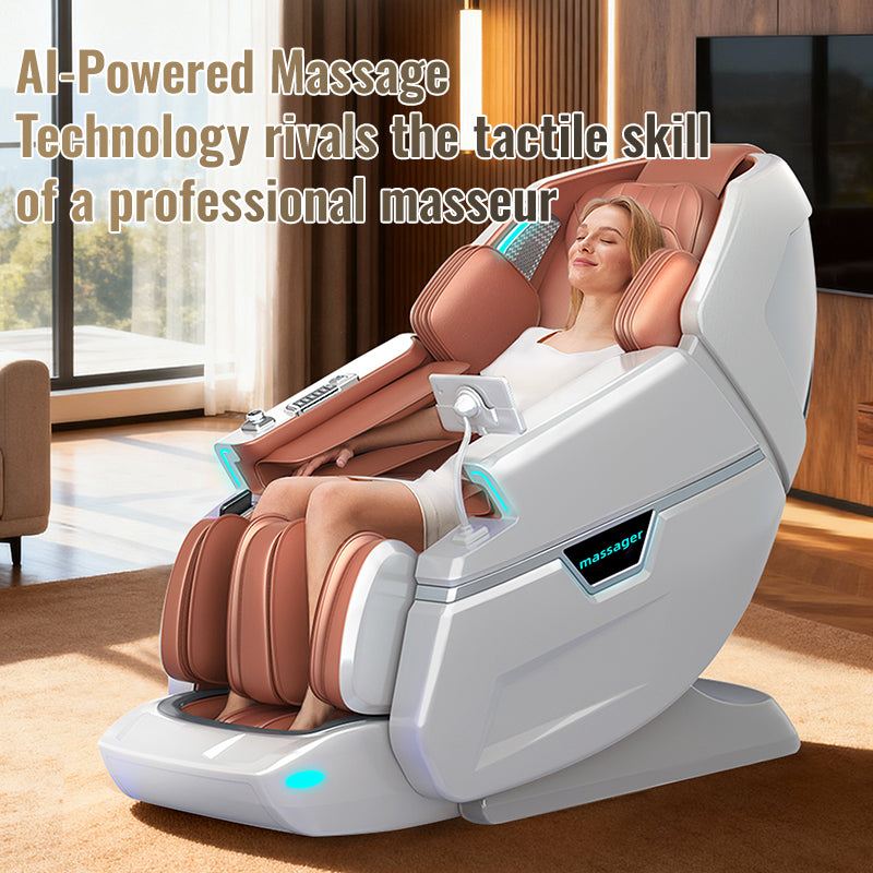 Luxury Massage Chair with 100% Copper Core Motor Steel Gear Mechanism and Reinforced Iron Frame for Long Life
