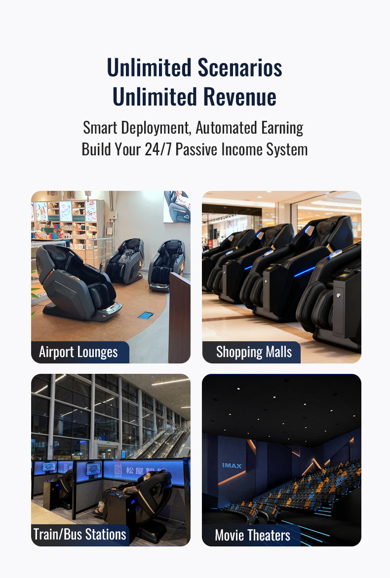 L36 Commercial 4D Massage Chair | Heavy-Duty Vending Recliner for Business & Public Use