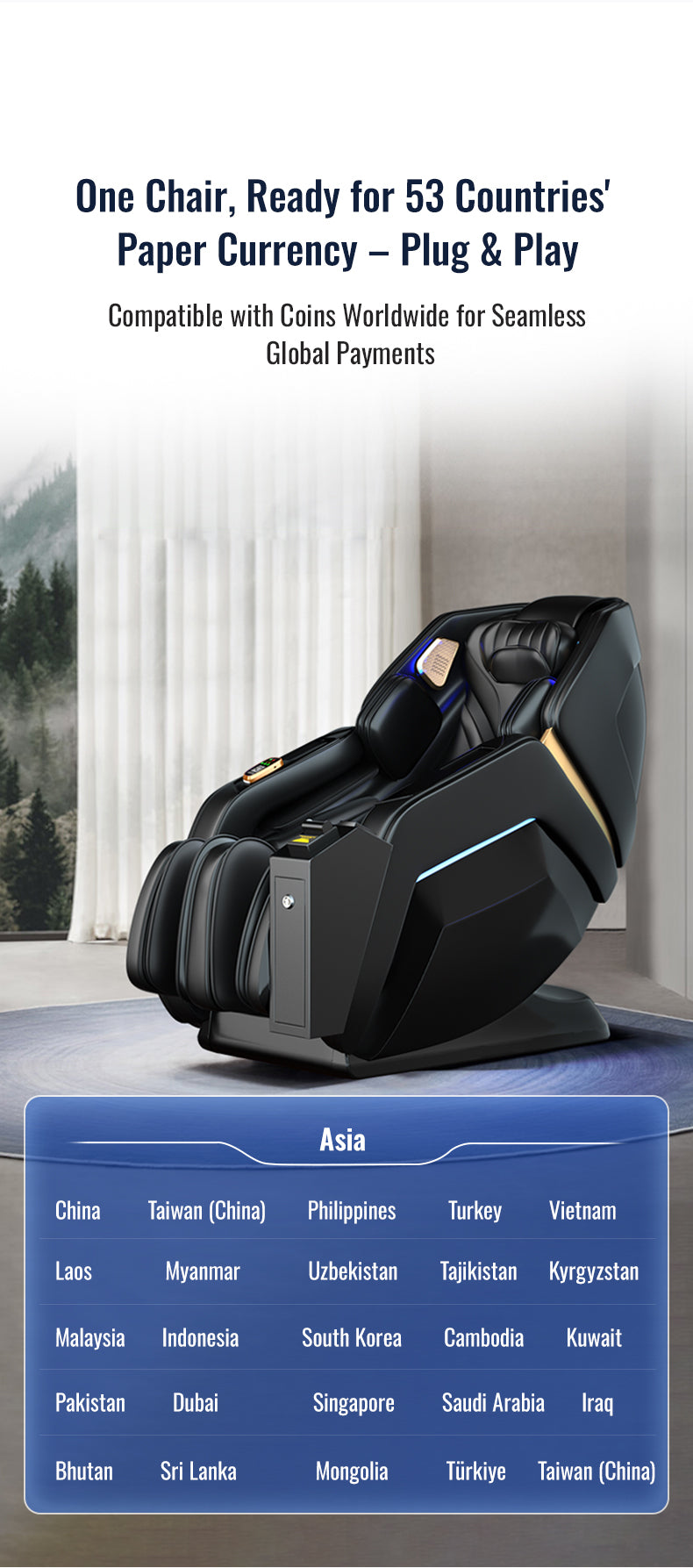 L36 Commercial 4D Massage Chair | Heavy-Duty Vending Recliner for Business & Public Use